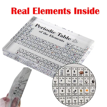 Periodni sa Stvarnim elementima 3D Akril izvor Kemijska Periodni sustav elemenata 83 uzorka Kemijski dar Periodsystem