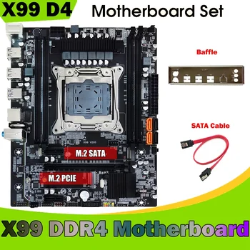 Matična ploča X99 + Zid + Kabel SATA LGA2011-3 DDR4 Podrška 4X32G Za 5820K E5-2678 V3 E5 2676 V3 E5 2696 V3 Procesor