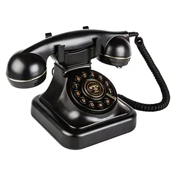 Žični telefon u stilu retro, starinski stacionarni telefoni, žičani fiksne telefone, klasični mehanički poziva, tipku set za ukras