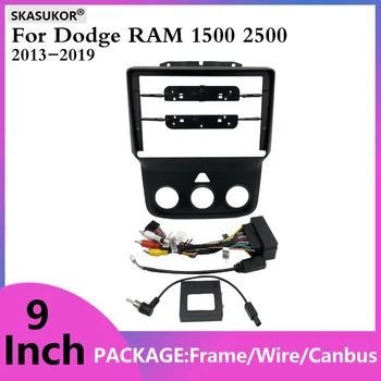 9 inča Android auto radio DVD okvir kit za DODGE RAM 1500 2013-2019 automatski stereo ploče s instrumentima, plastičnim okvirom ploče