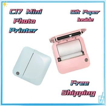 C17 Mini prijenosni termalni printer, papir, džepni termalni pisač, ispis, bežični pisači BT Connect, 200 dpi, foto oznaka