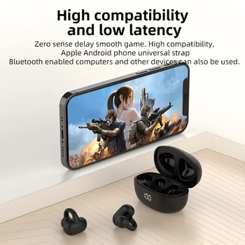 5.3 Bežična Bluetooth slušalica surround стереонаушник, slušalice-kuke za uši, gaming slušalice sa kontrolama na dodir pozivima HD