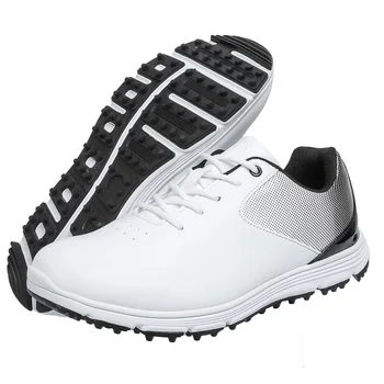 Nova muške cipele za golf, koža prozračna vodootporne противоскользящая poligon cipele bijele, plave, crvene boje, sportska obuća, velike veličine 39-48