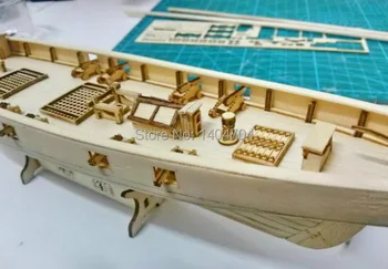 Skup modela jedrenjaka za hobi NIDALE Model: drveni model zapadnog broda Harvey 1847 i besplatne drvene Bačve iz 2 predmeta