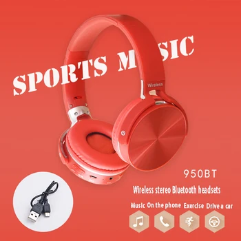 Bluetooth slušalice 950BT, metal laser FM kartica, kuka do Bluetooth-наушникам visoke kvalitete zvuka
