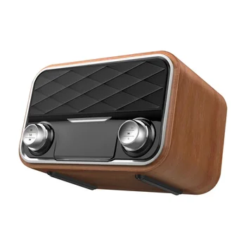 Tradicionalni drveni zvučnik Bežični Bluetooth 5.0 Bas vanjski stereo zvuk Vintage kutija zvučna ploča Podrška za fm radio U disk