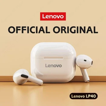 NOVE Originalne Bežične Slušalice Lenovo LP40 TWS Bluetooth 5.0 S Dvostrukim Stereo Buke Bas na Dodir U stanju dugo čekanja 300 mah